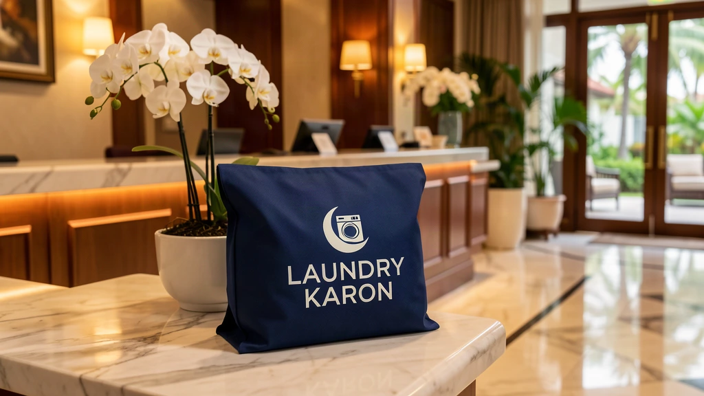 Folded and sorted laundry ready for delivery in Karon Phuket