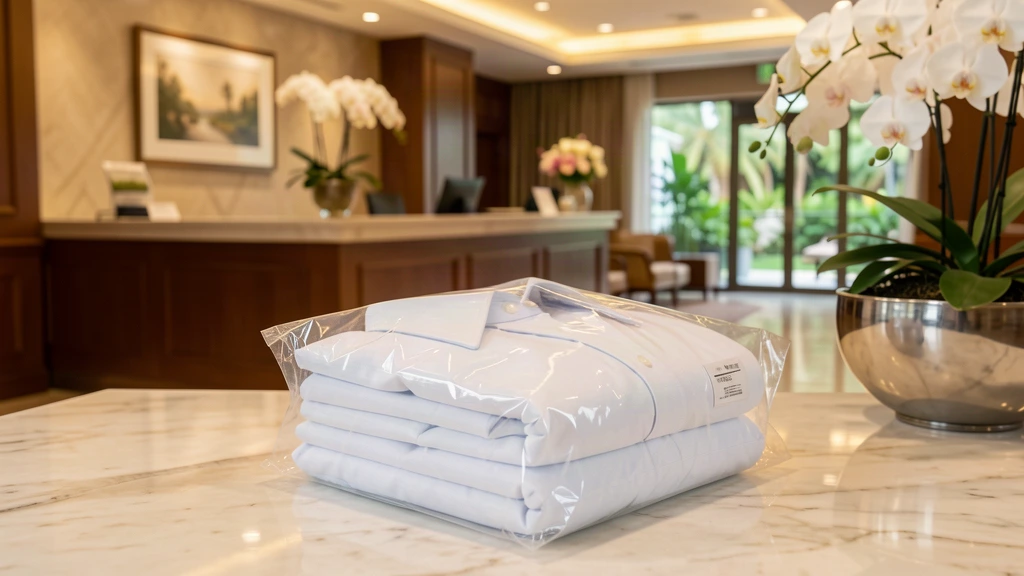 Clean laundry delivered to a guest at her Karon hotel reception